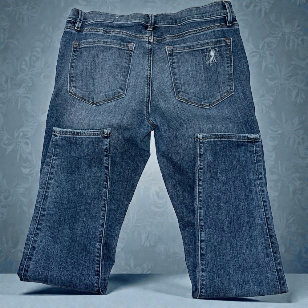 LOFT Modern Skinny Jeans Distressed Medium Wash Stretch Denim Size 12 / 31 - Picture 5 of 10